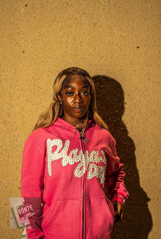 Playas Dept Pink Hoodie